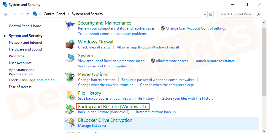 How to Fix MSVCR71.DLL Missing or Not Found Error? After that click on backup and restore.